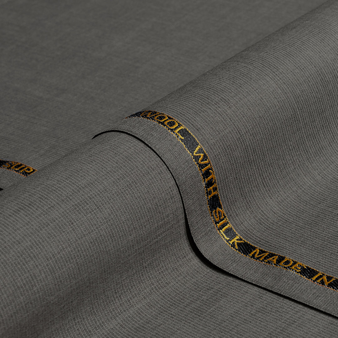 Elegant Pinstripe Polyester Wool Suiting Fabric (Precut 4.2 Meter)