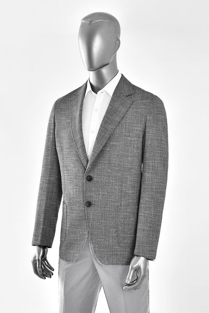 Linen Charcoal Grey Slub Blazer