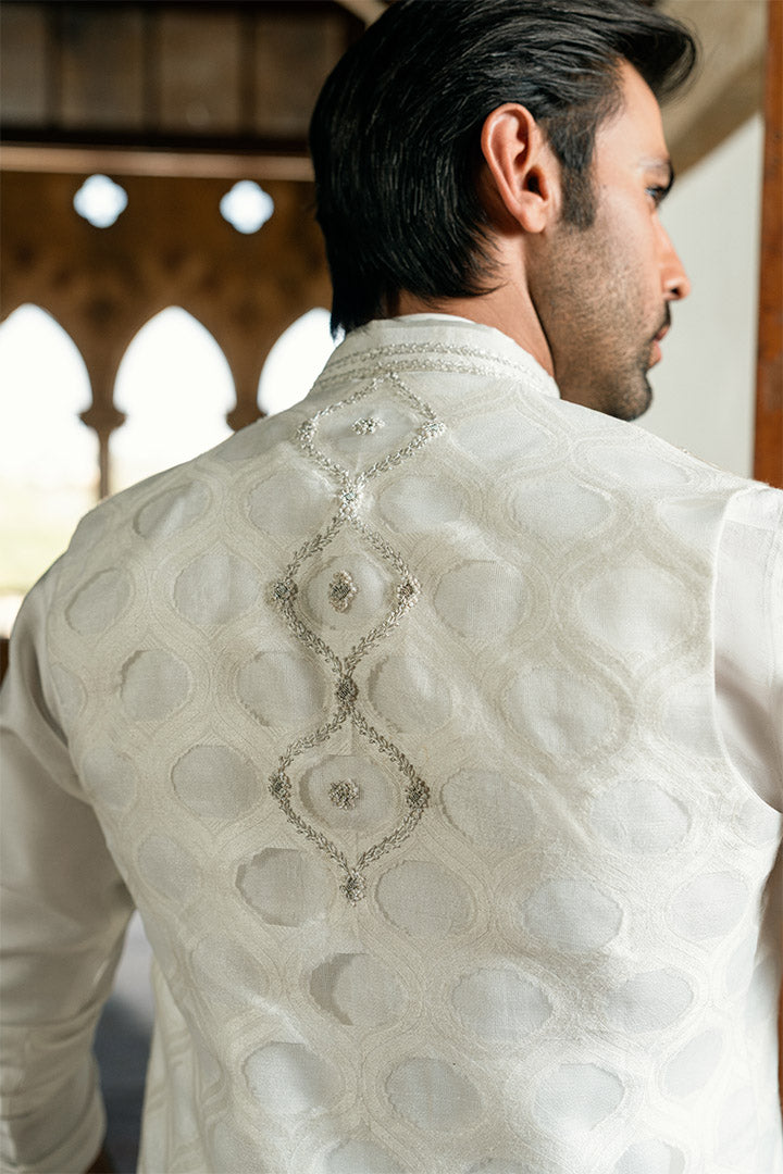 Waistcoat with organza detail main image 1