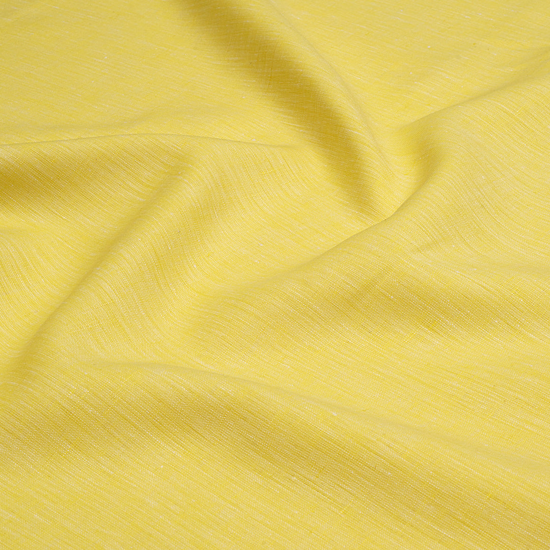 Mix Blended Shirting Linen Yellow Fabric