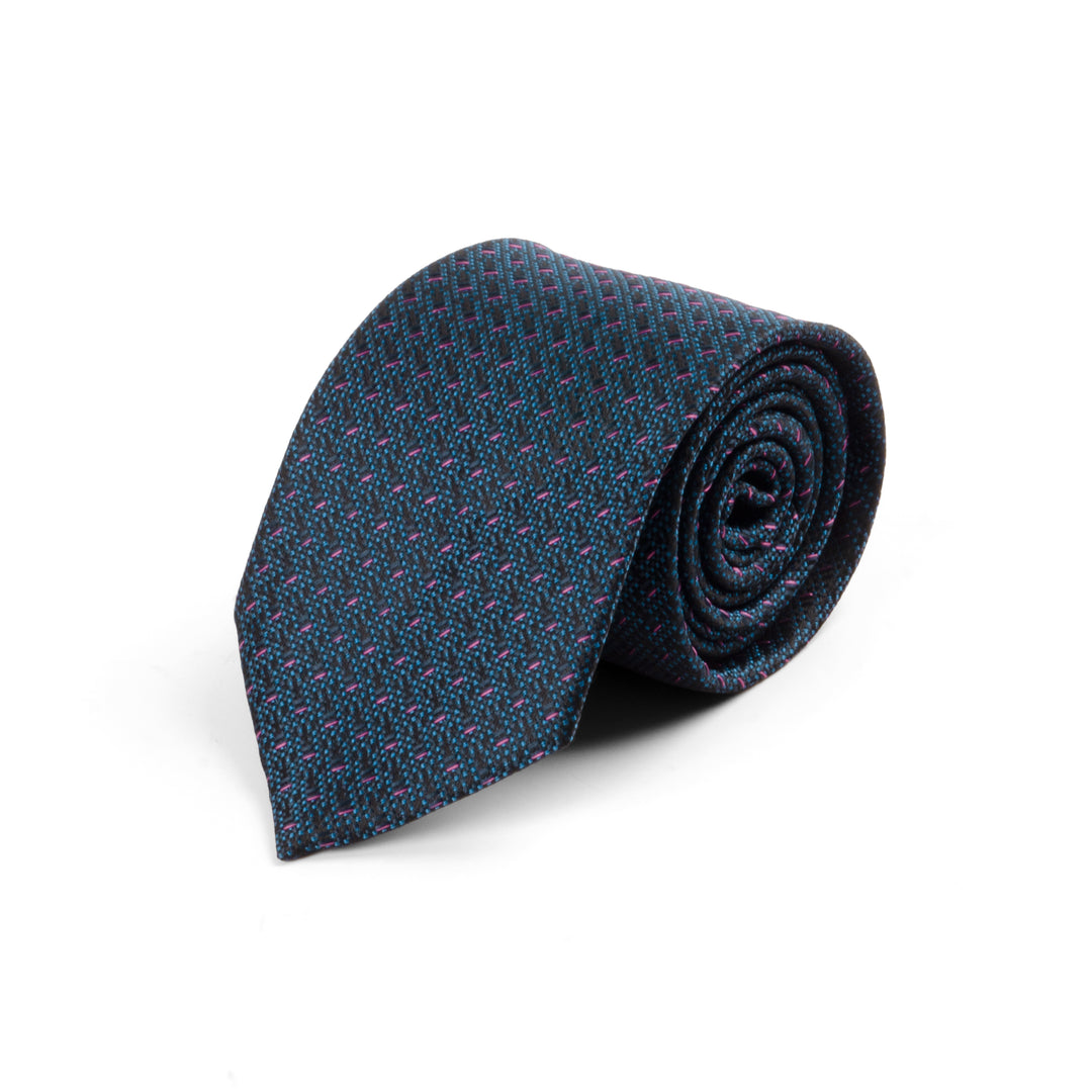 Men's Premium Glan Check Satin Blue Tie