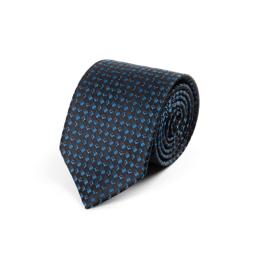 Geometric Pattern Dark Blue Tie