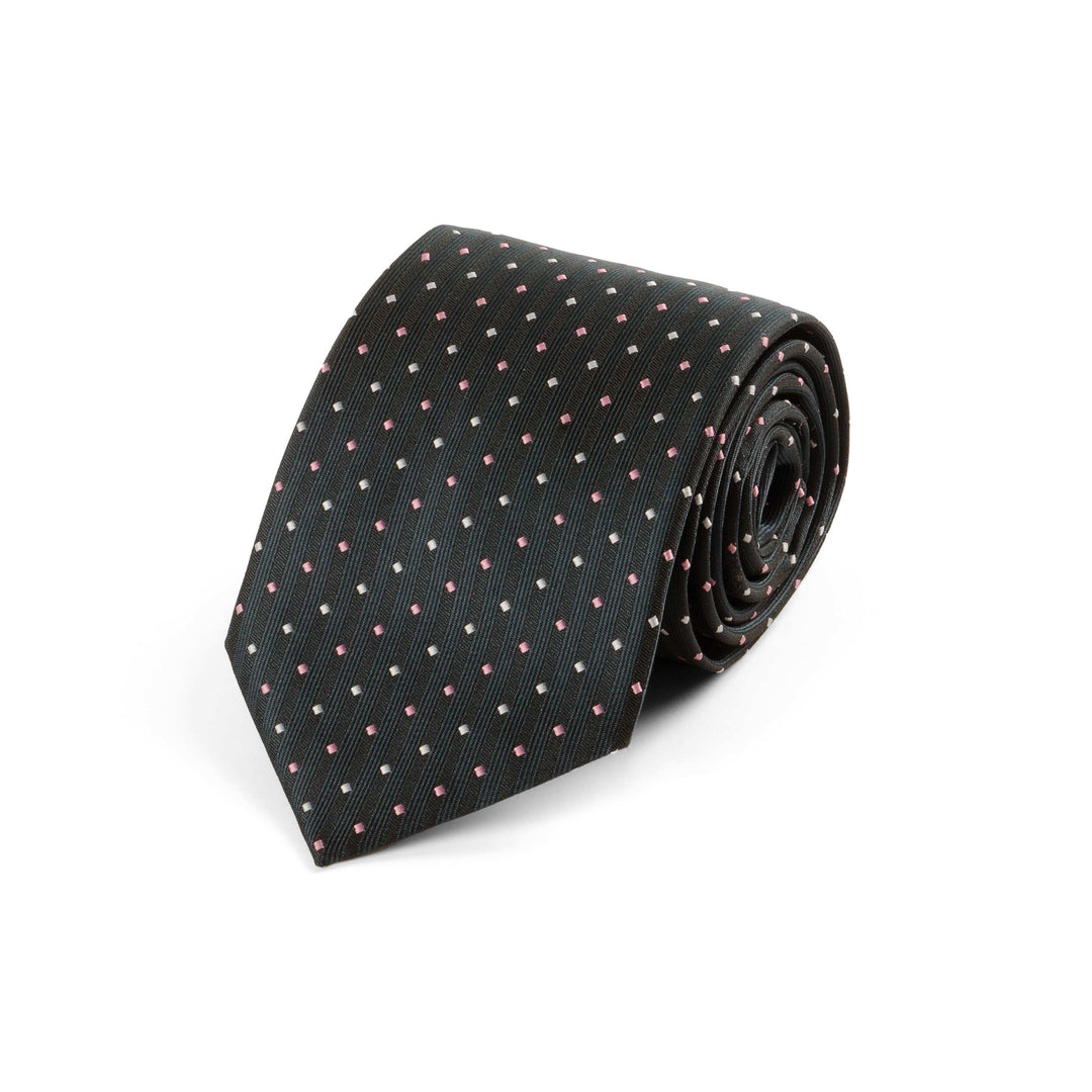 Men's Classic Polka Dotted Pattern Dark Blue Tie
