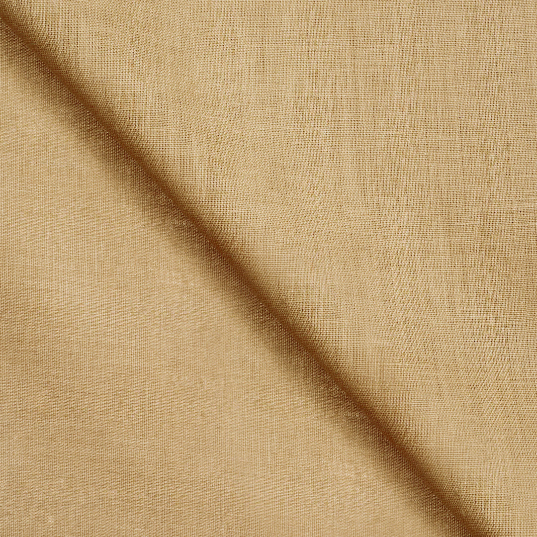 Natural Textured Shirting Linen Camel Fabric