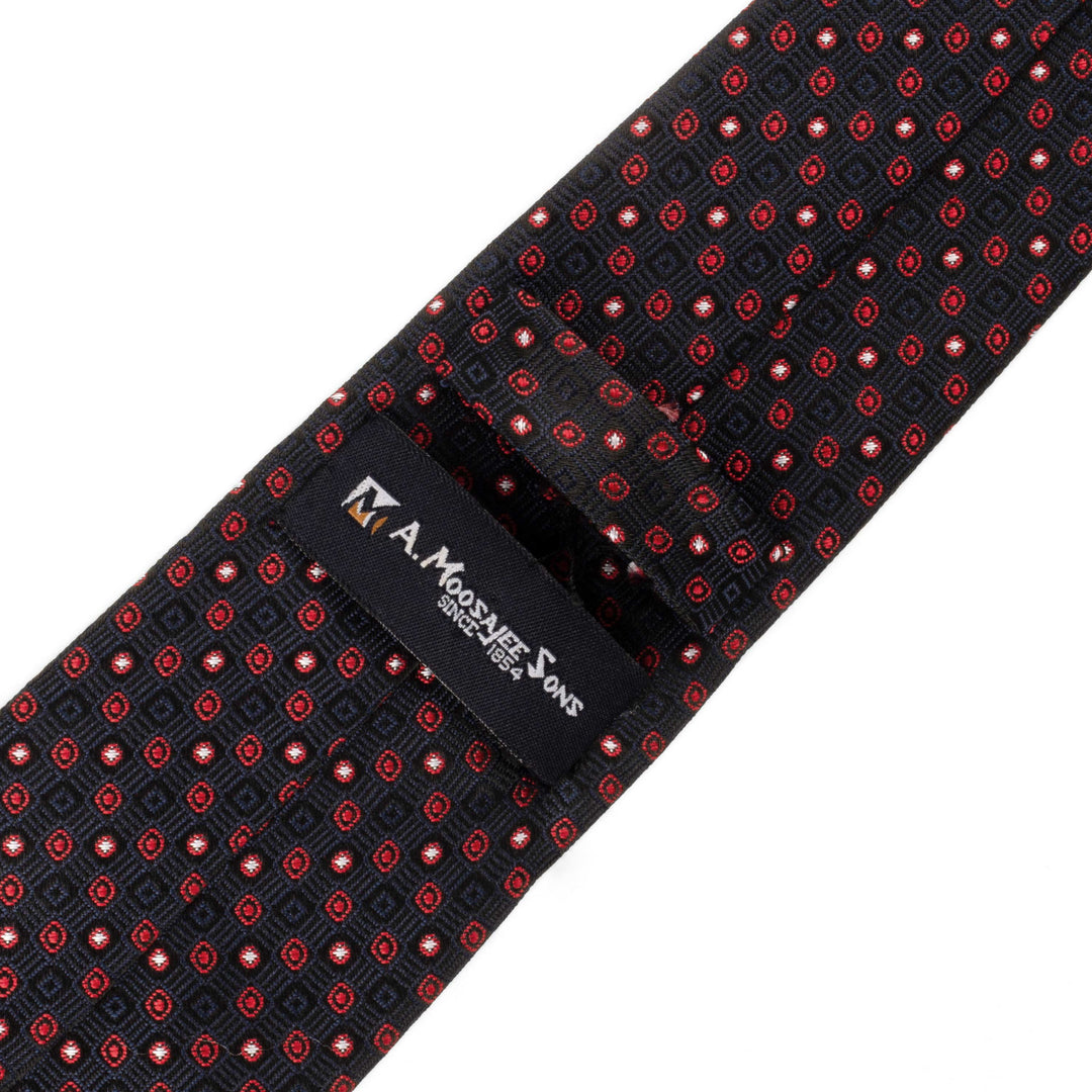 Half Tone Dotted Pattern Dark Maroon Tie