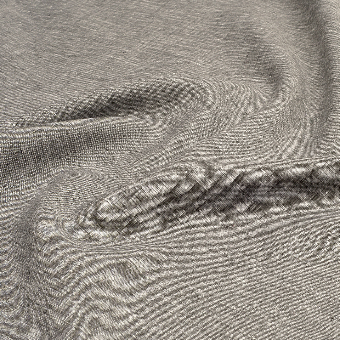 Mix Blended Shirting Linen Grey-Medium Fabric