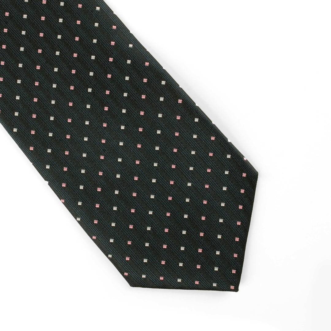 Men's Classic Polka Dotted Pattern Dark Blue Tie