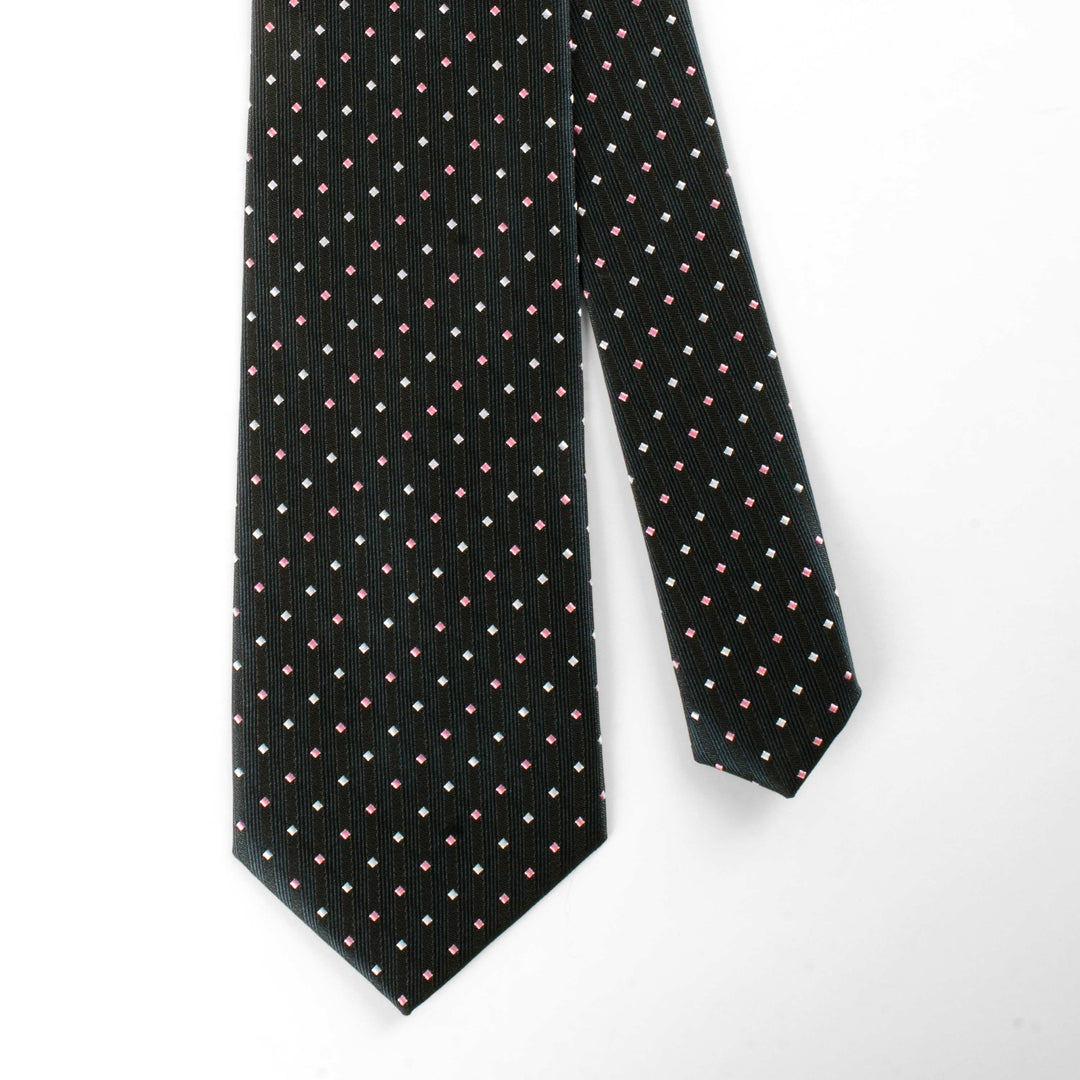 Men's Classic Polka Dotted Pattern Dark Blue Tie