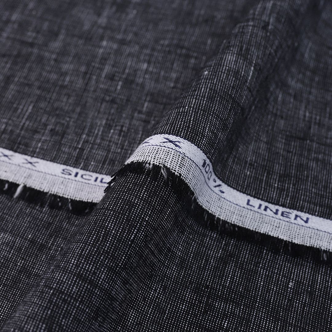 Linen Charcoal Textured