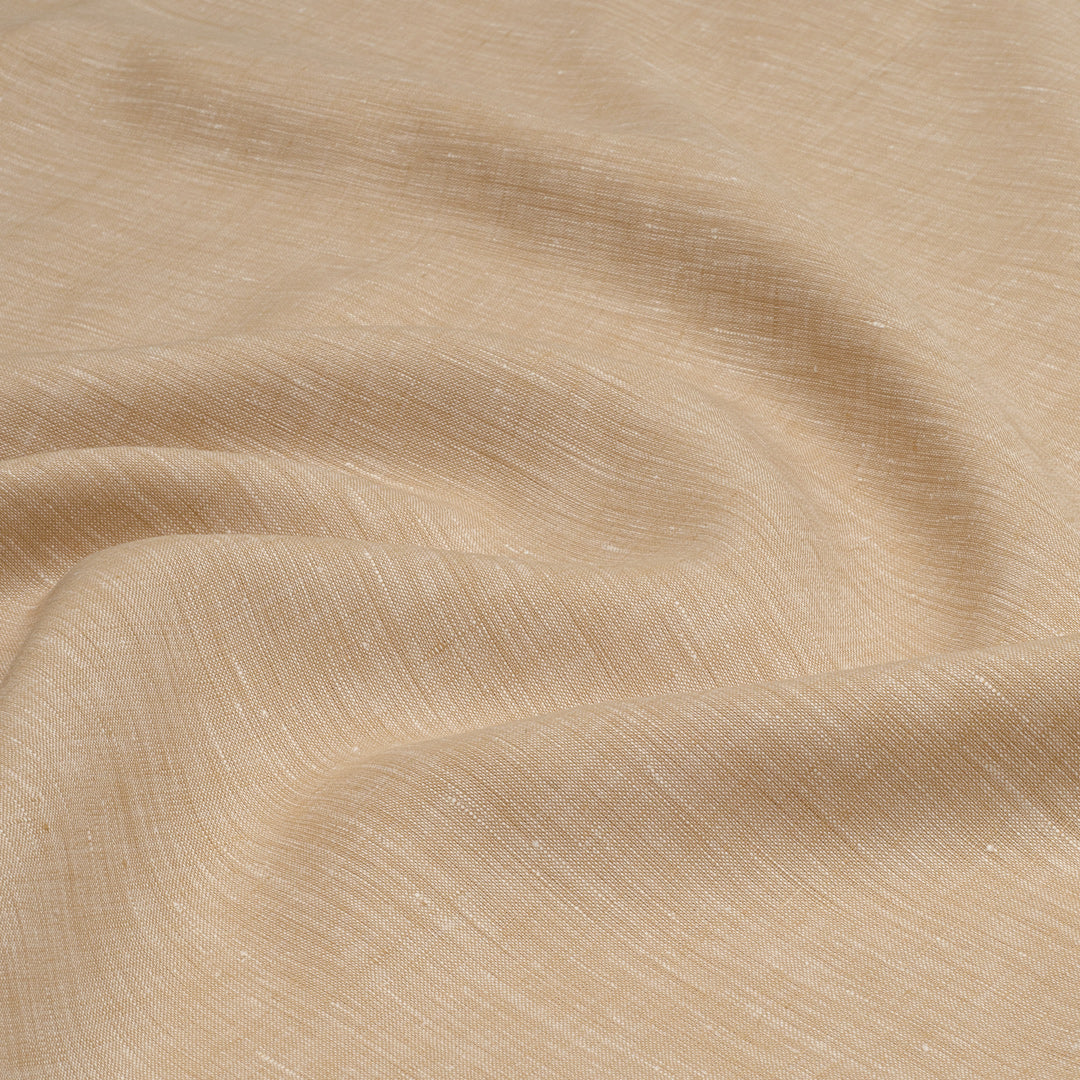 Textured Shirting Linen  Beige Fabric