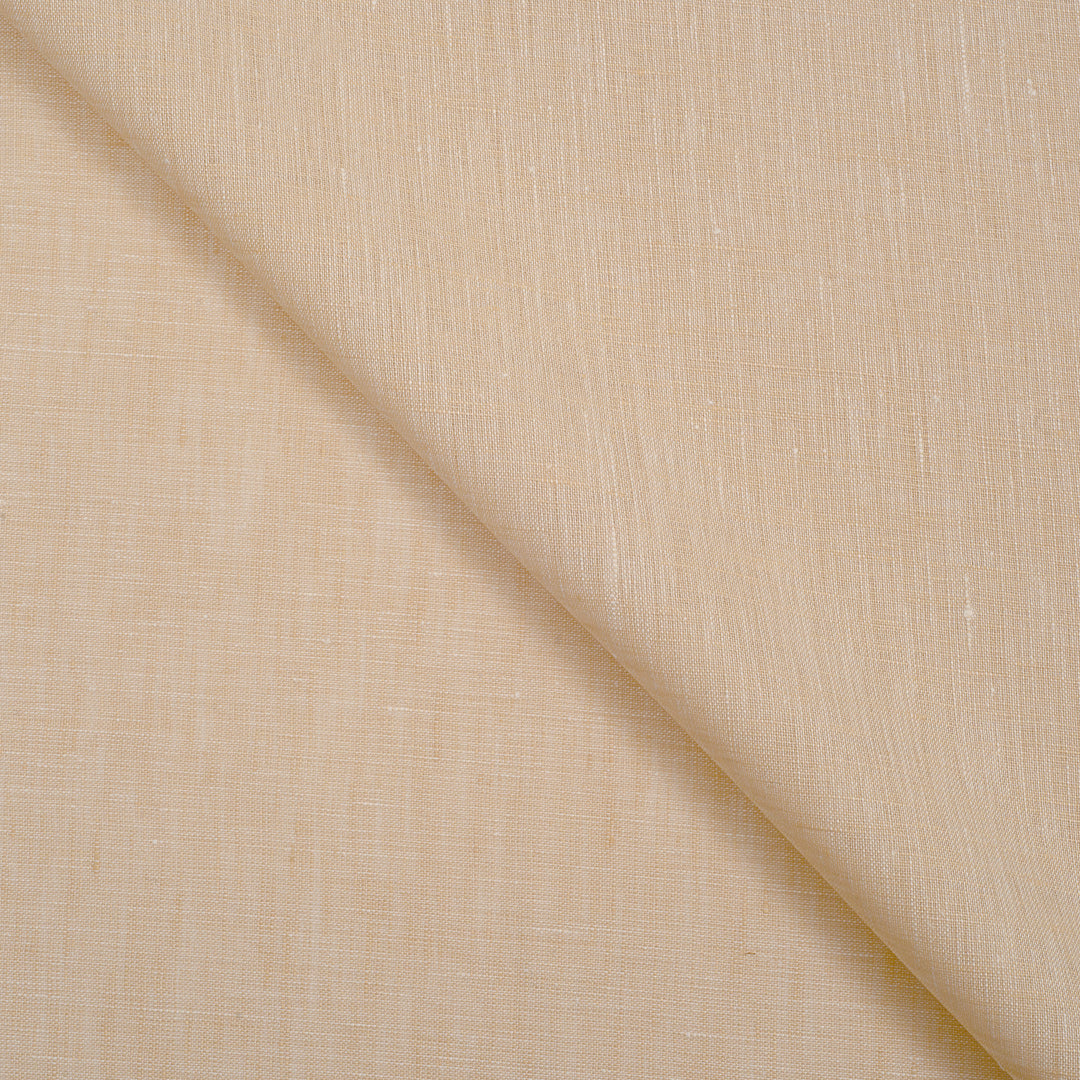 Self Textured Shirting Linen Beige-Light Fabric