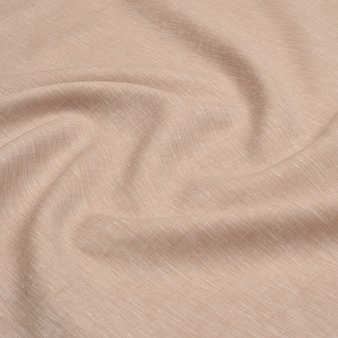 Mix Blended Shirting Linen Peach Fabric