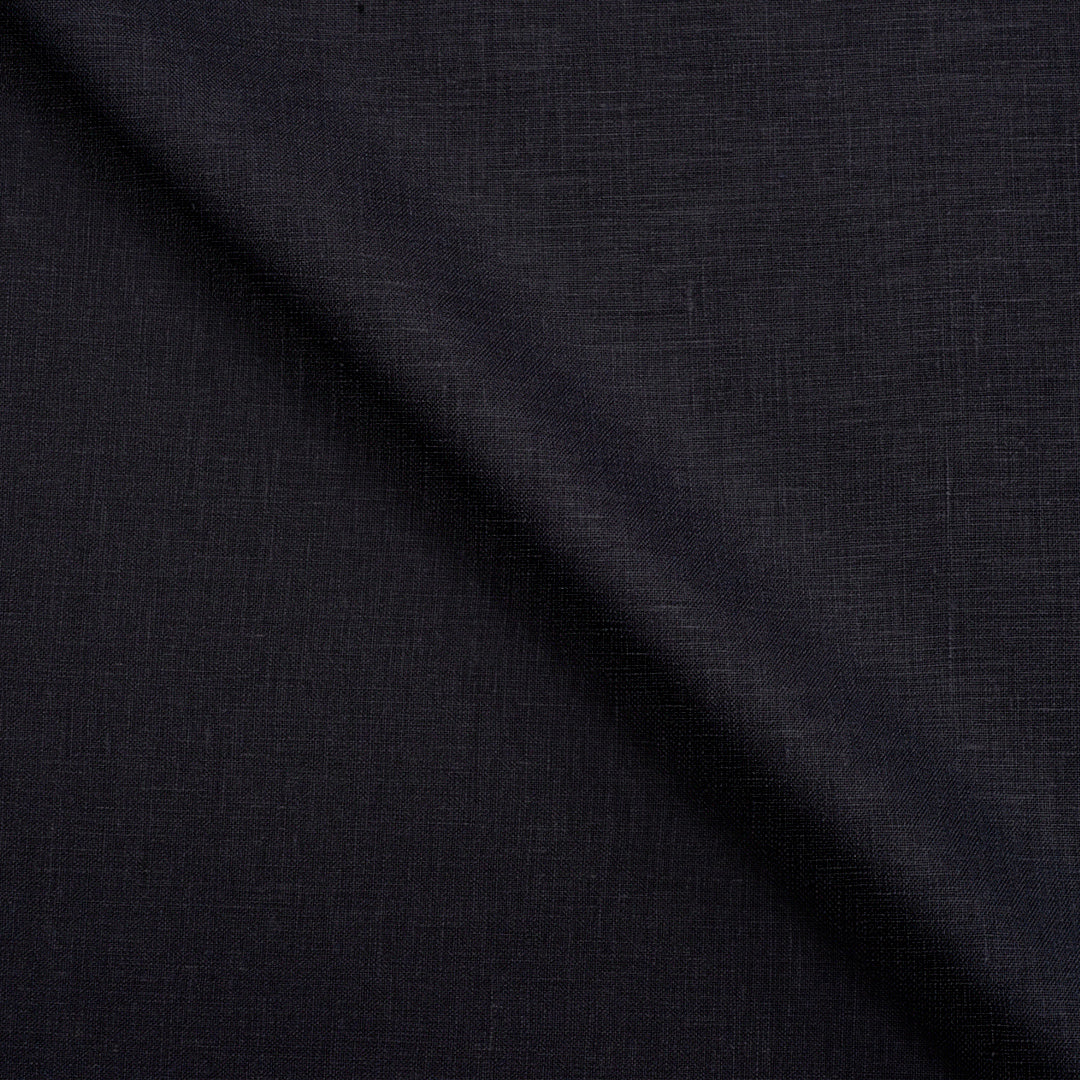 Mix Blended Shirting Linen Dark Blue Fabric