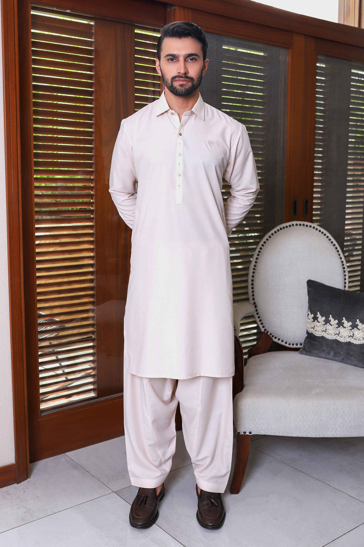 Shajar Fawn Kameez Shalwar