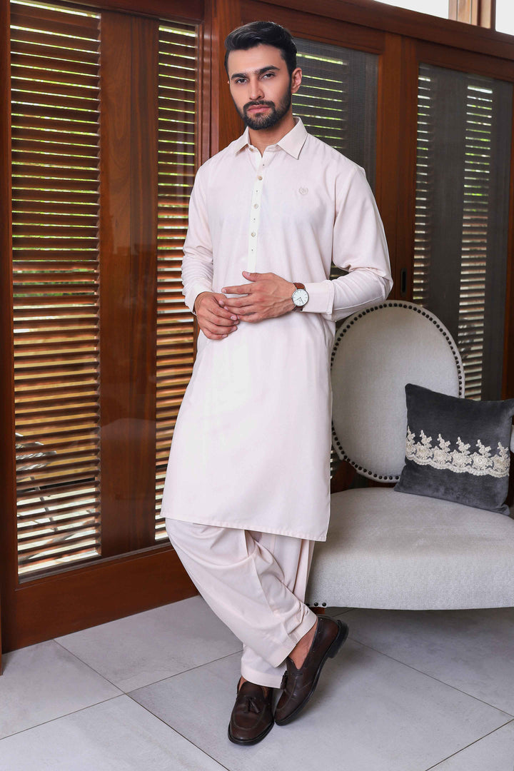 Shajar Fawn Kameez Shalwar