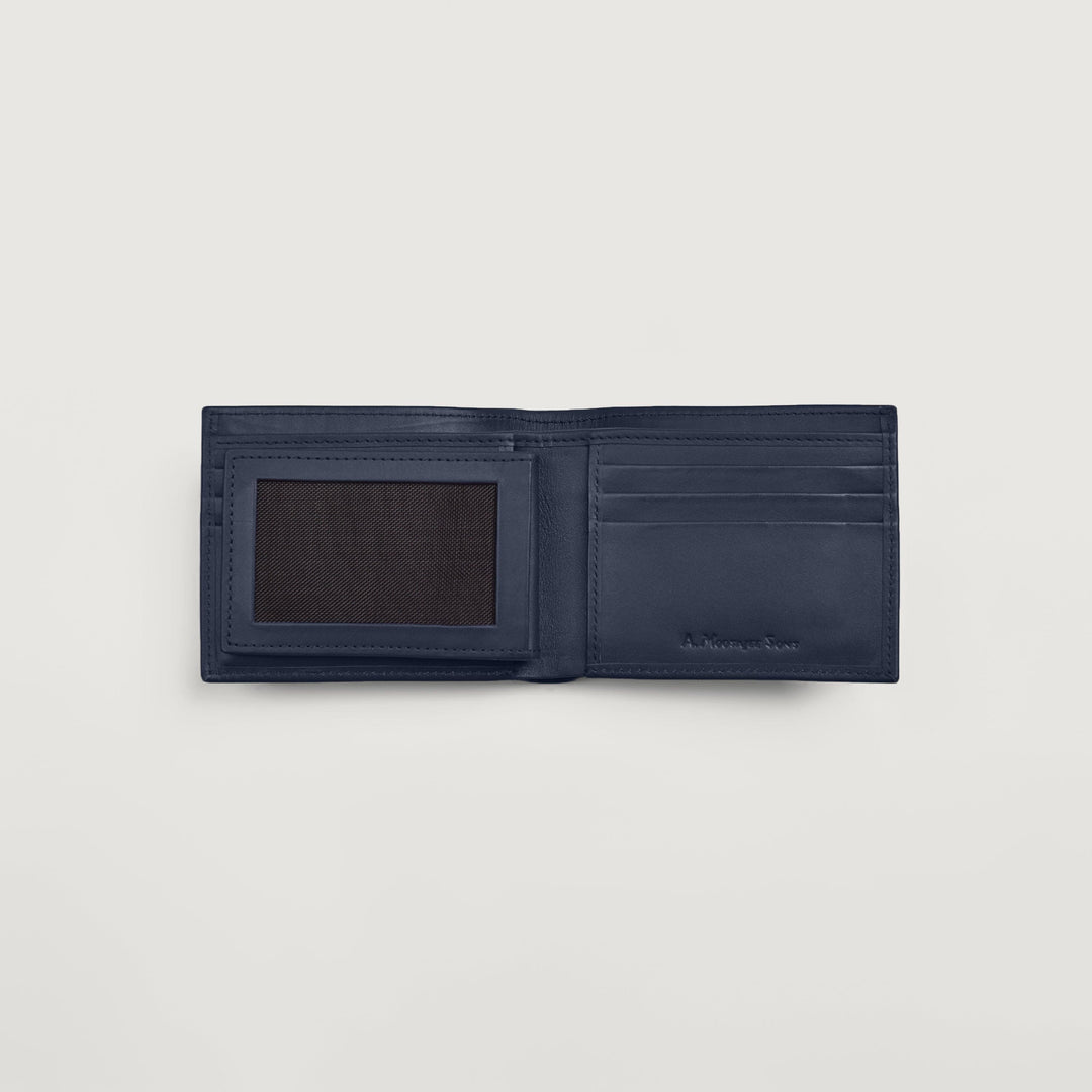 Navy Blue Inner Flap Bifold Leather Wallet