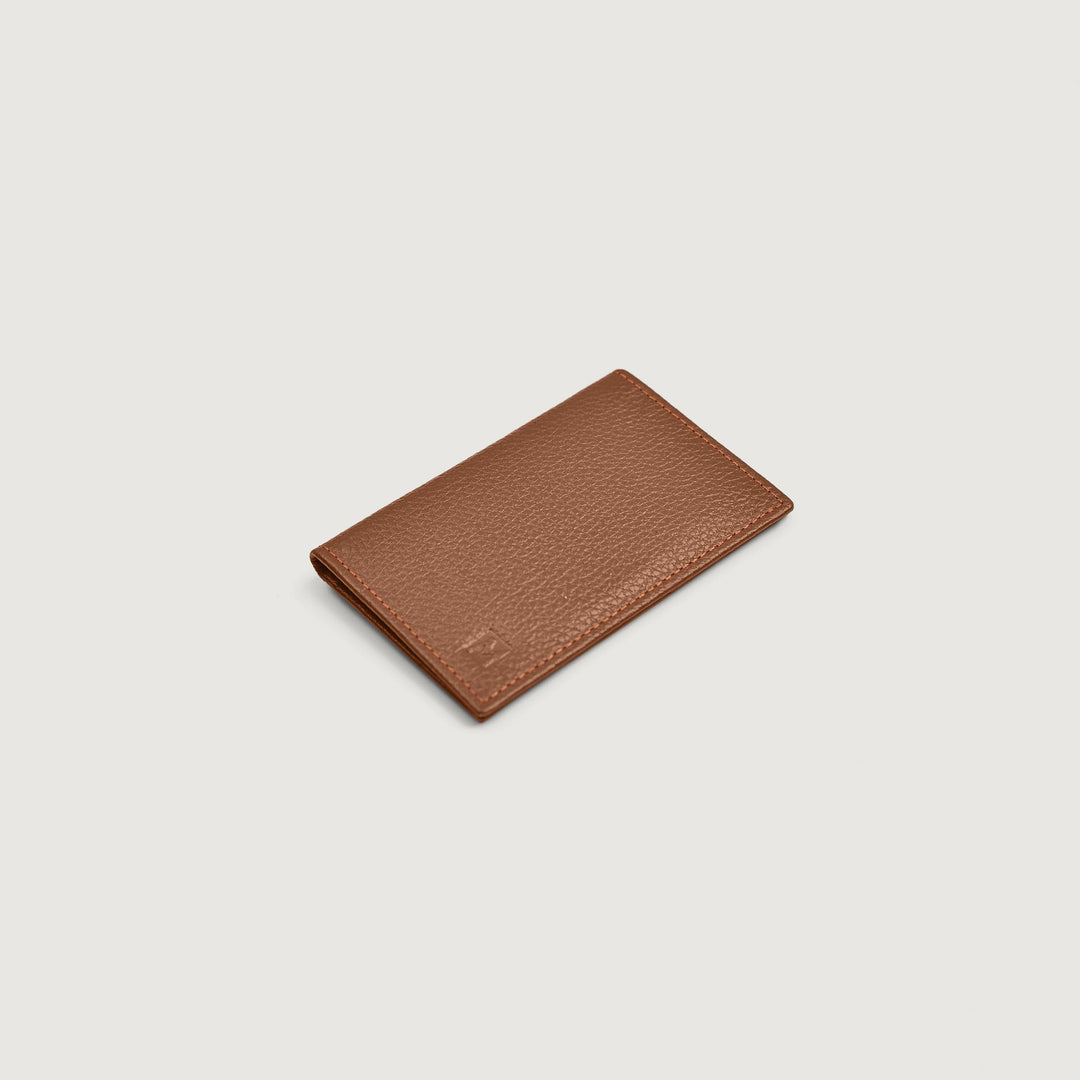 Men's Tan Leather Compact Card Holder