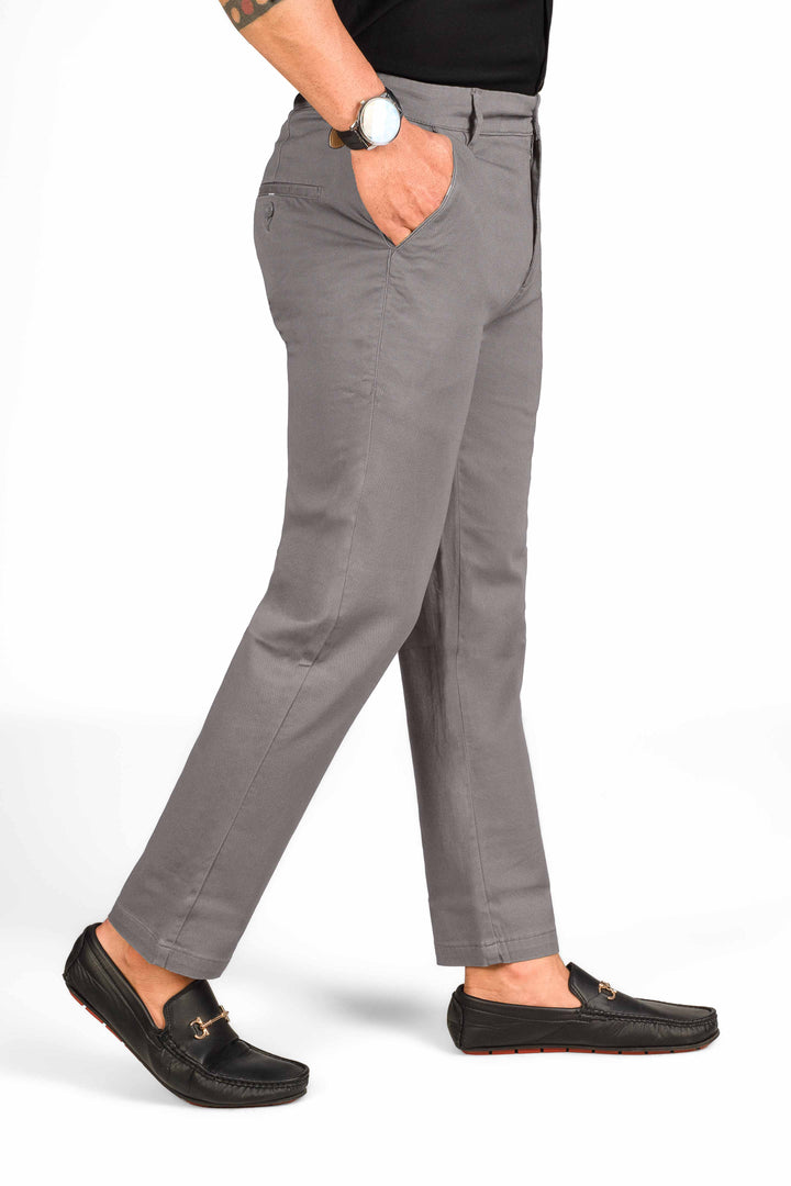 Men's Classic Grey Slim Fit Chinos