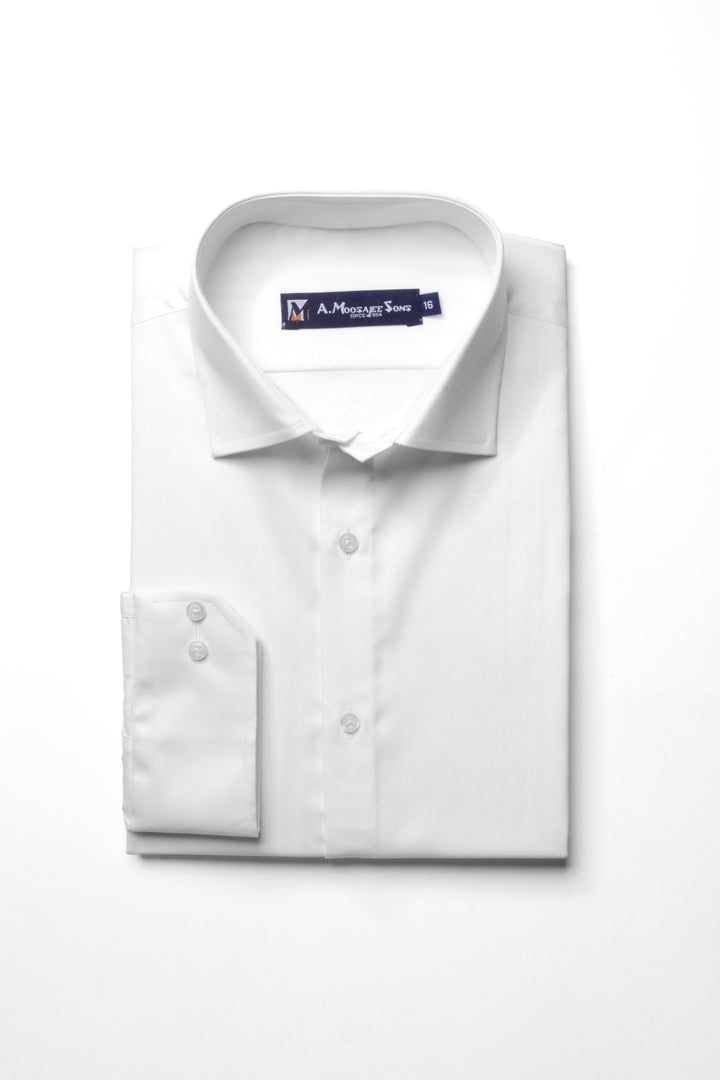 Formal Solid White  Shirt