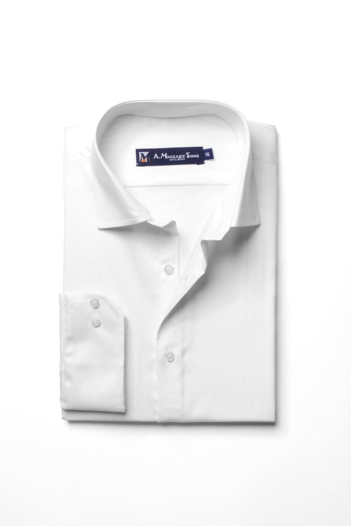 Formal Solid White  Shirt