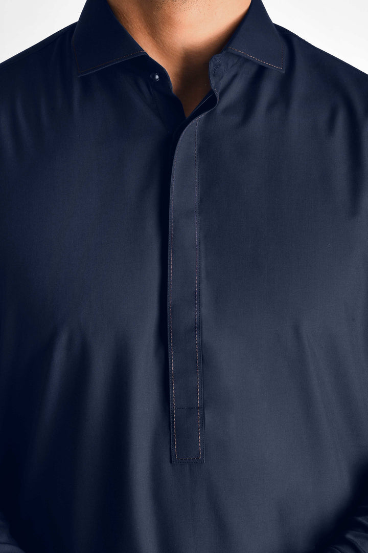 Tajassus Sailor Blue Kameez Shalwar