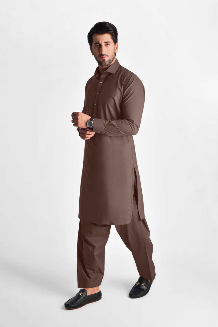 Ibtida Chocolate Brown Kameez Shalwar