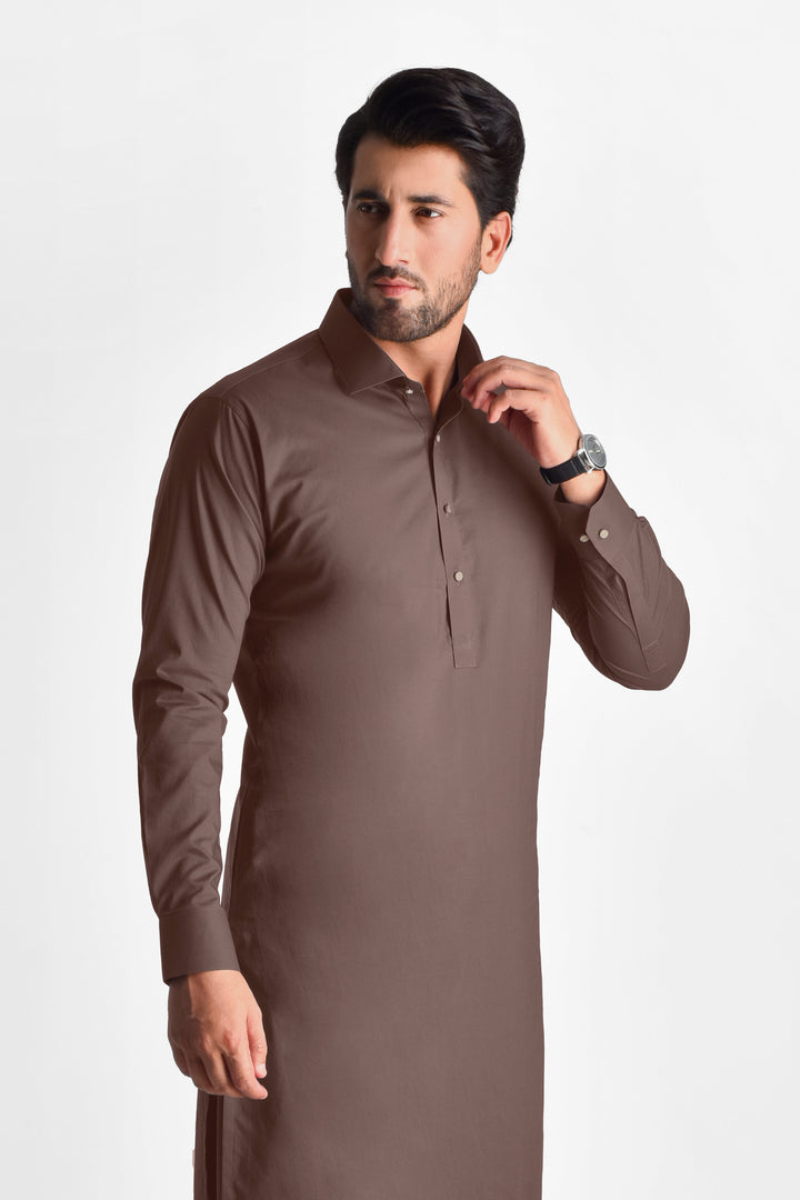 Ibtida Chocolate Brown Kameez Shalwar