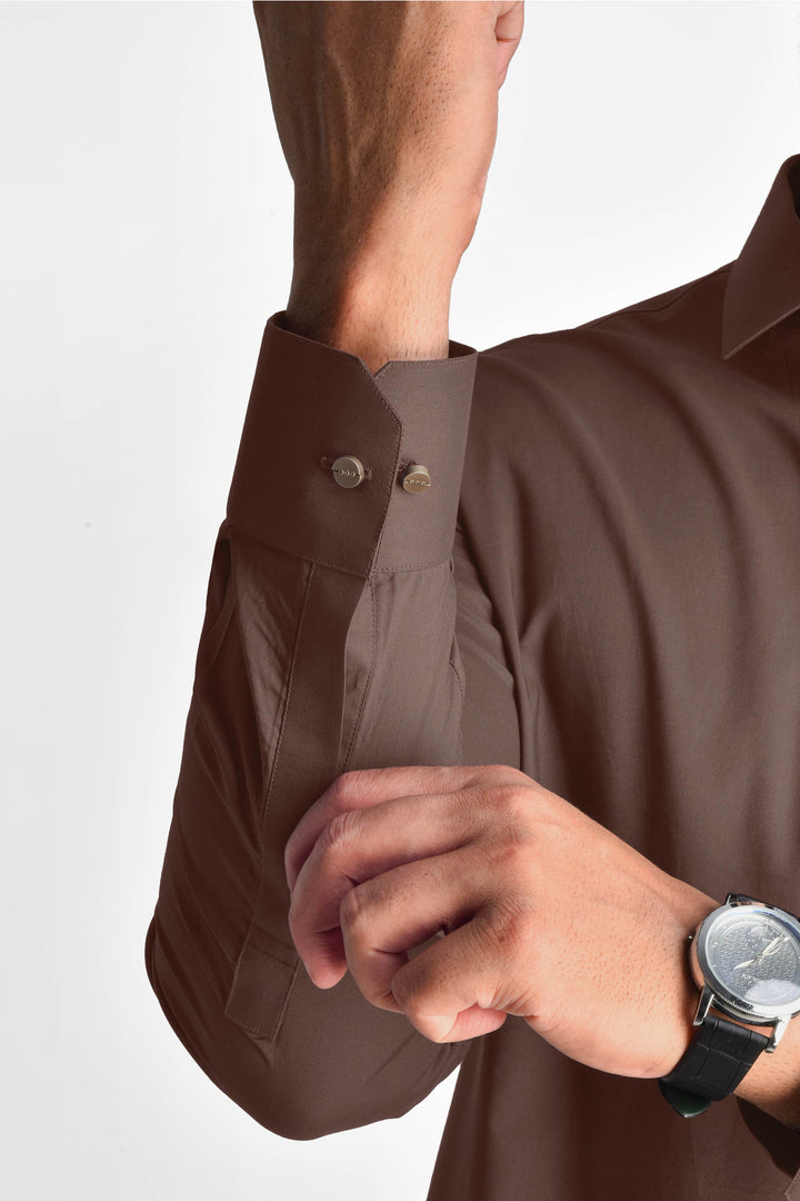 Ibtida Chocolate Brown Kameez Shalwar