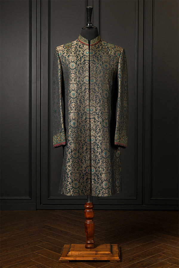 Green Athlus Sherwani