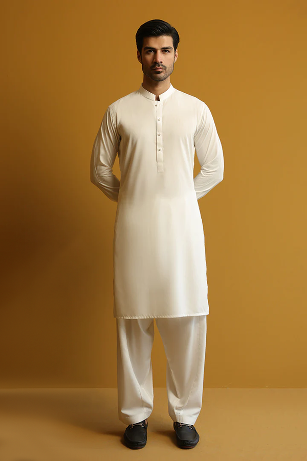 Sarim Off-White Kameez Shalwar
