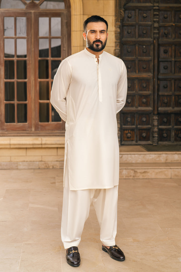 Nayaab Cream Shalwar Kameez