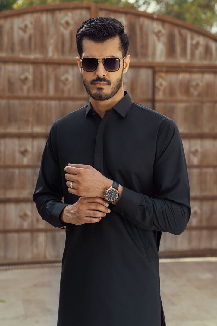 Saaz Black Shalwar Kameez