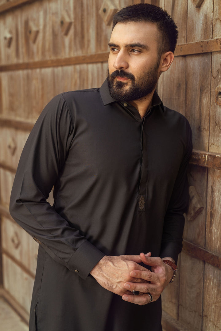 Saaz Dark Brown Shalwar Kameez