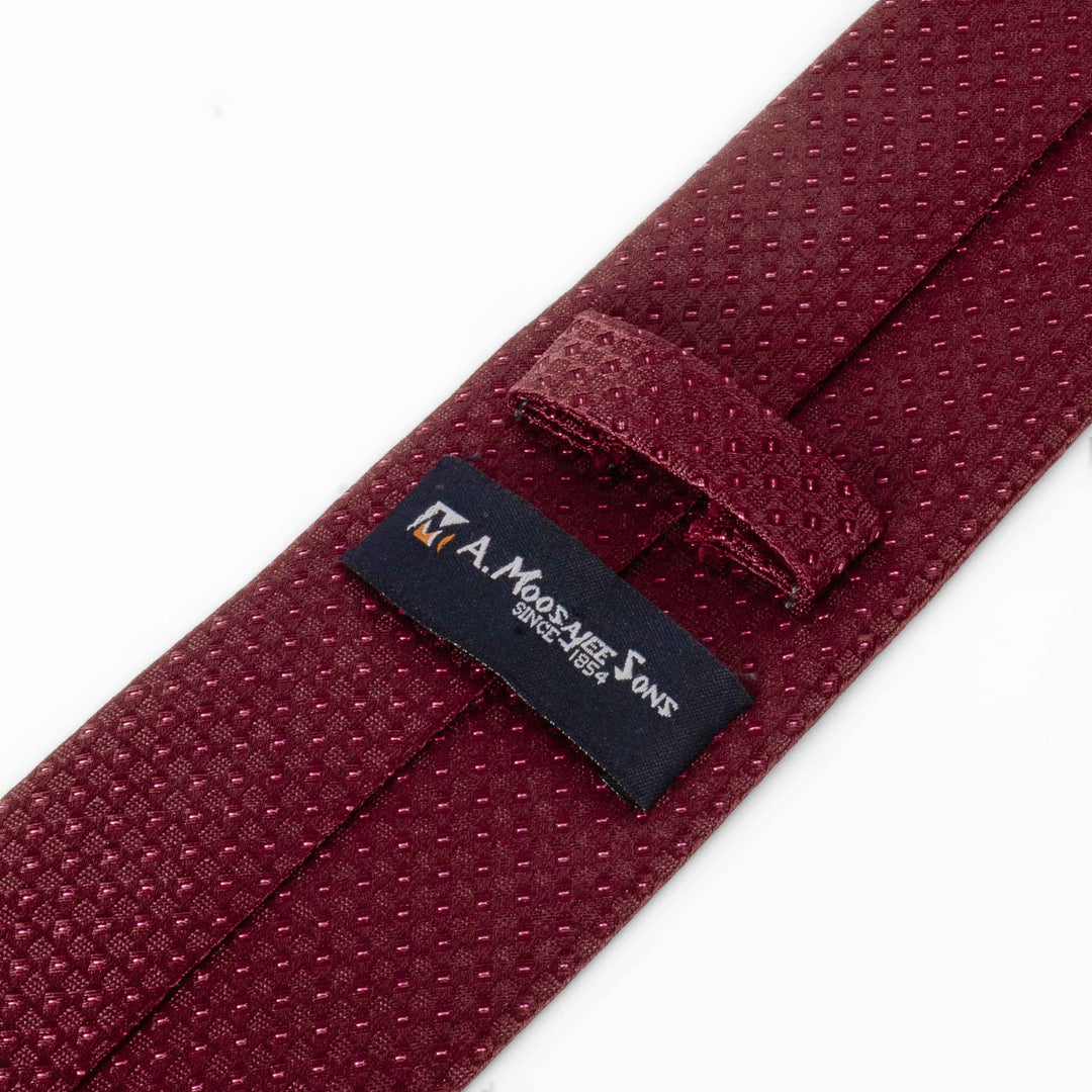 Men's Premium Geometric Pattern Dark Maroon Tie
