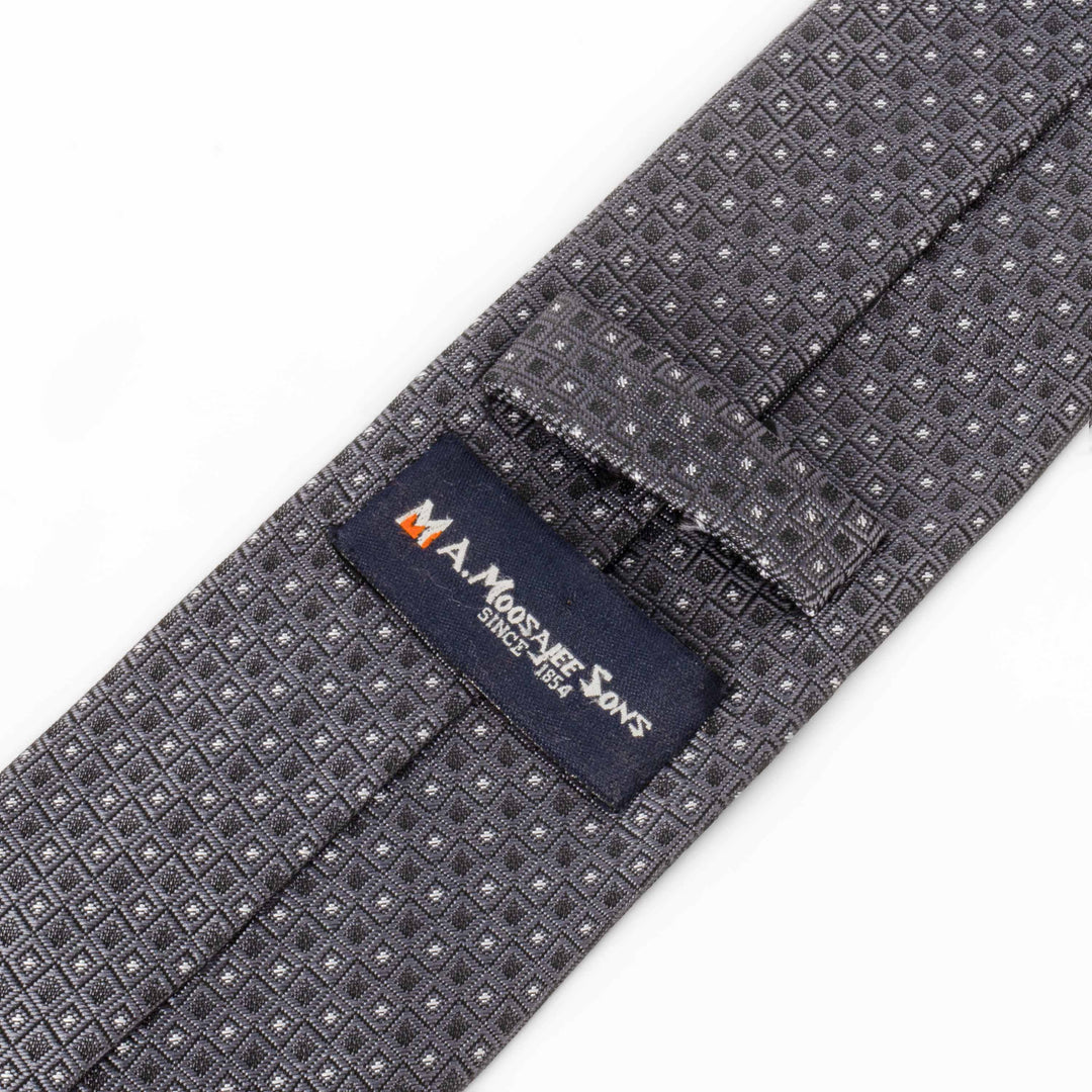 Geometric Pattern Grey Tie