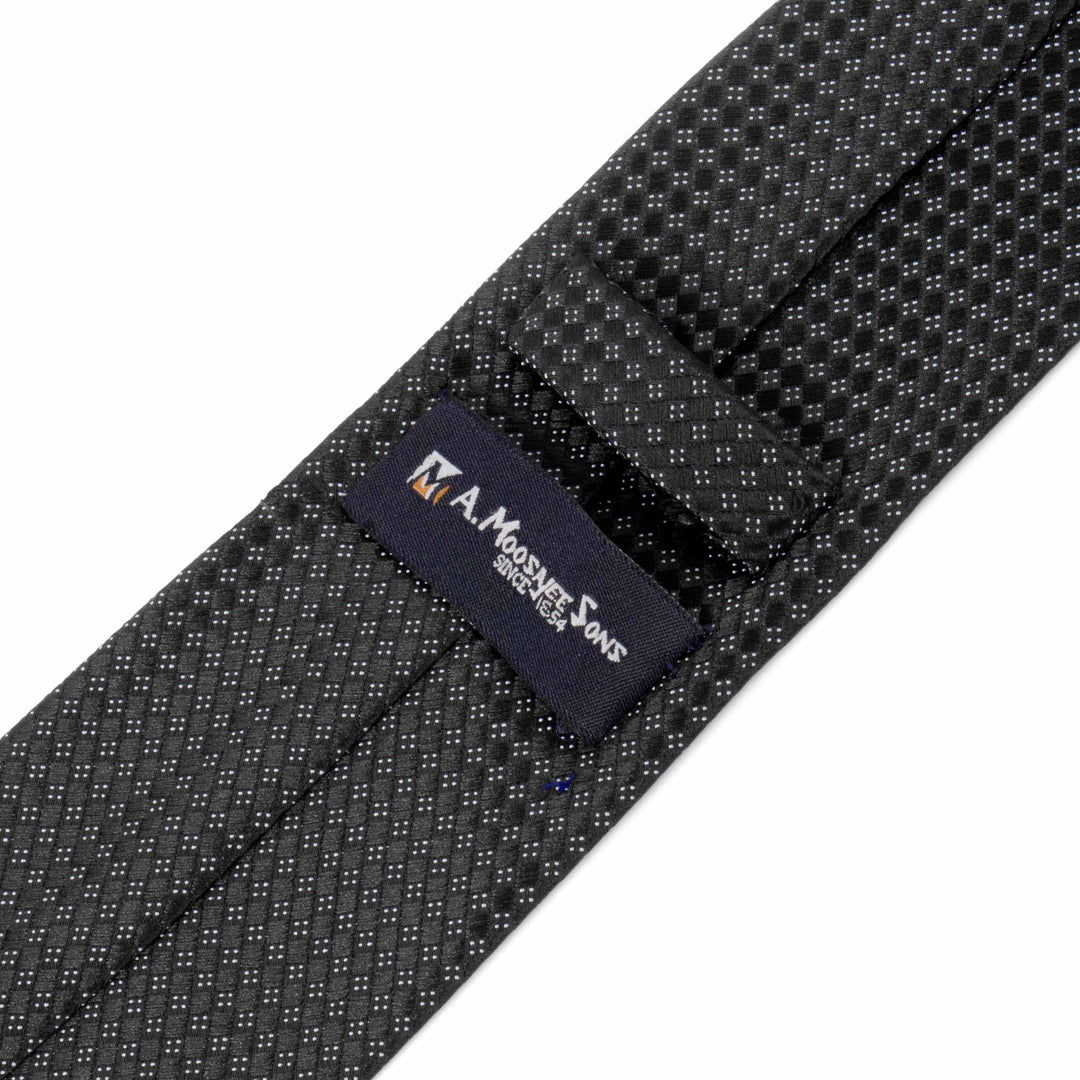 Small Dotted Patterned Black Tie