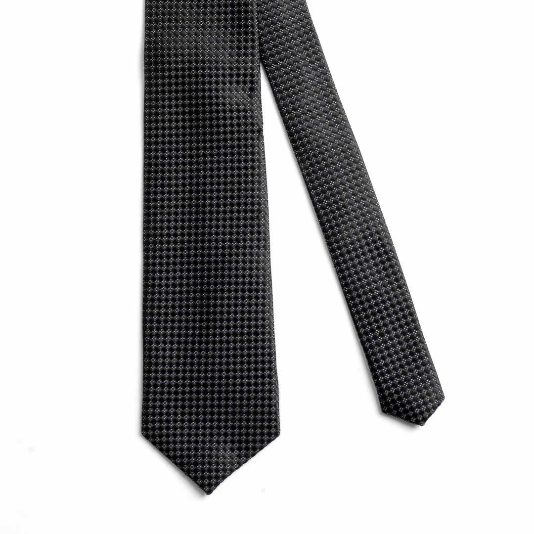 Small Dotted Patterned Black Tie