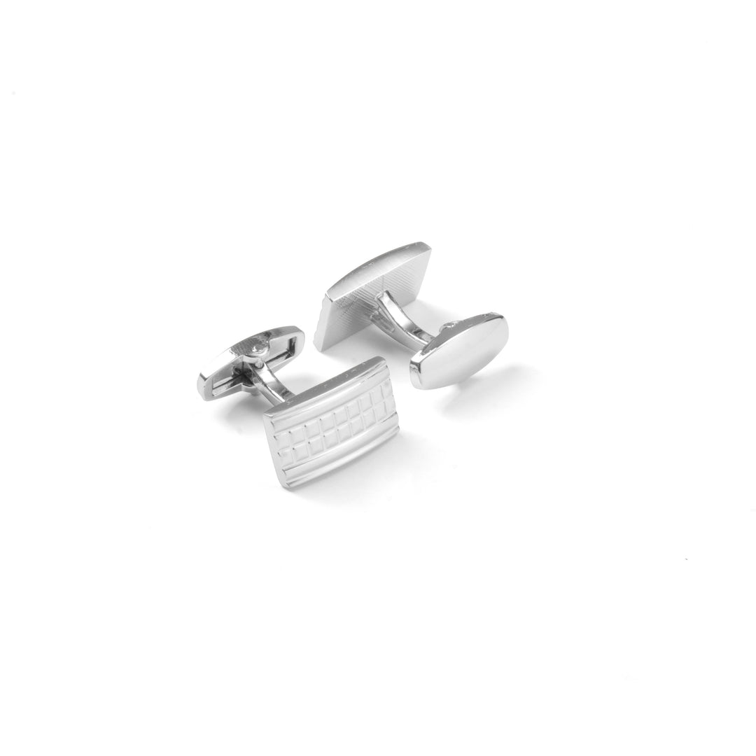 Engraved Matt Silver Cufflinks