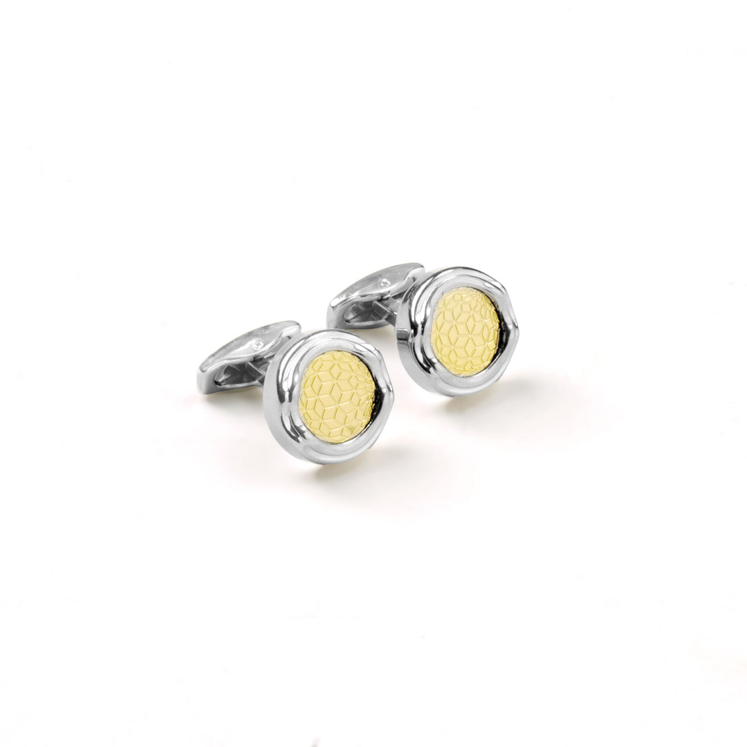 Royal Silver And Gold Cufflink