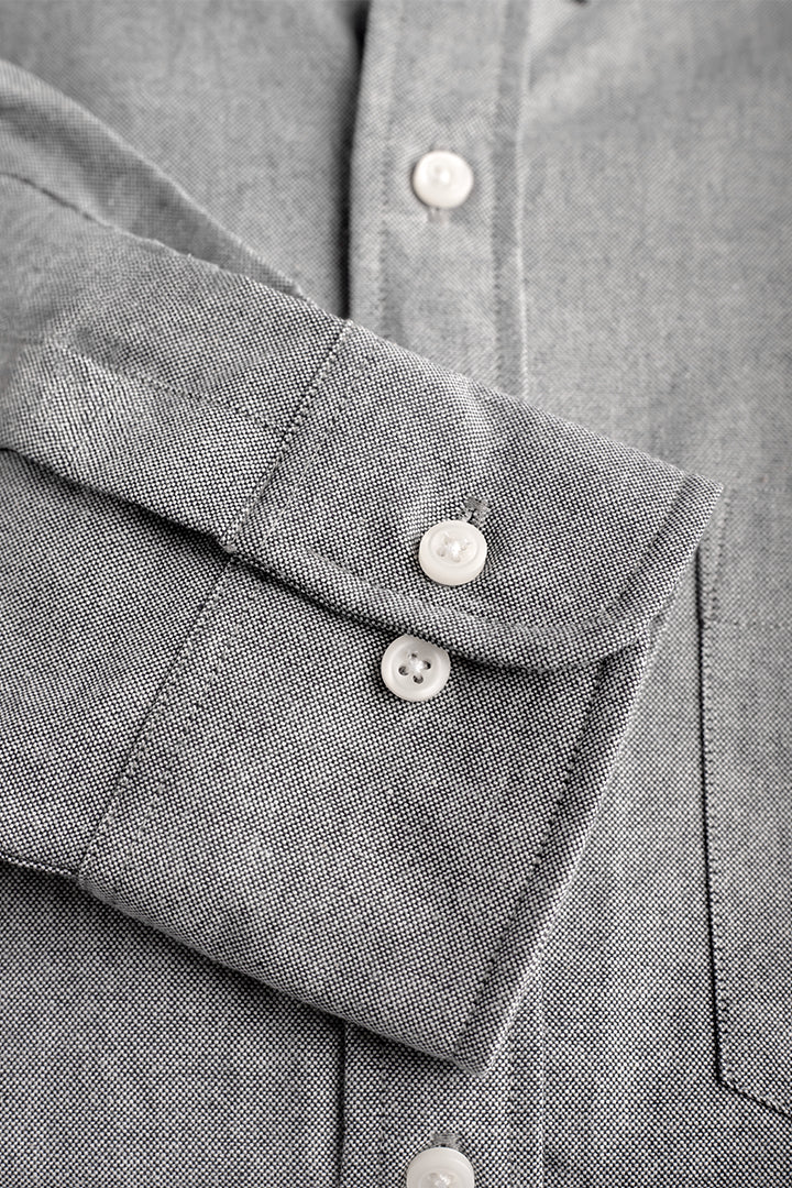 Grey Premium Oxford Button Down Shirt