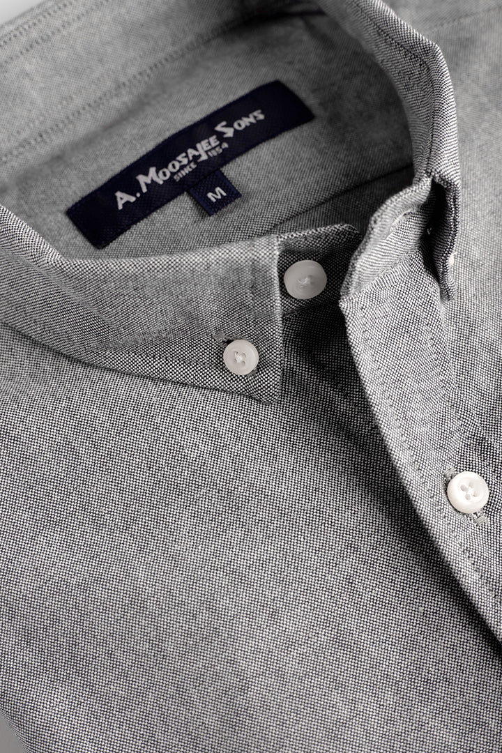Grey Premium Oxford Button Down Shirt