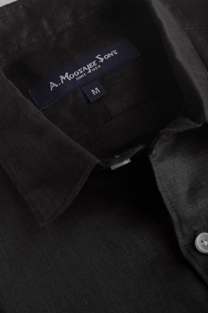 Black Premium Linen Shirt