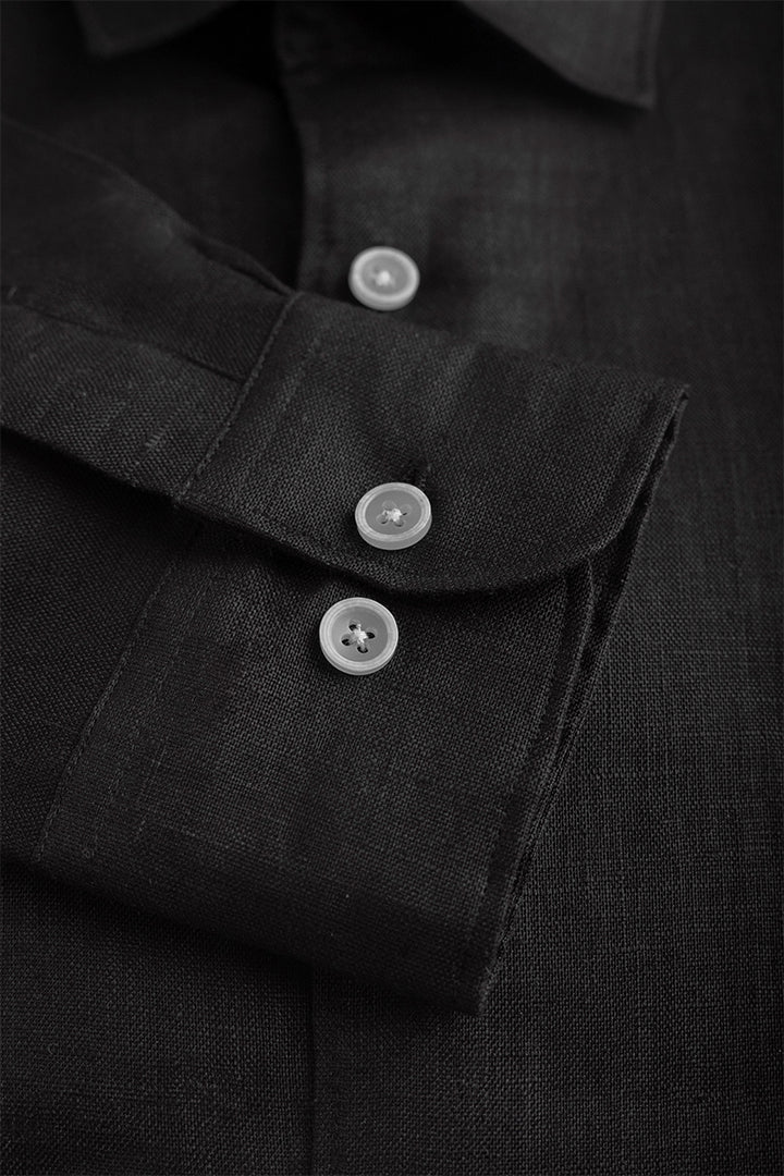 Black Premium Linen Shirt