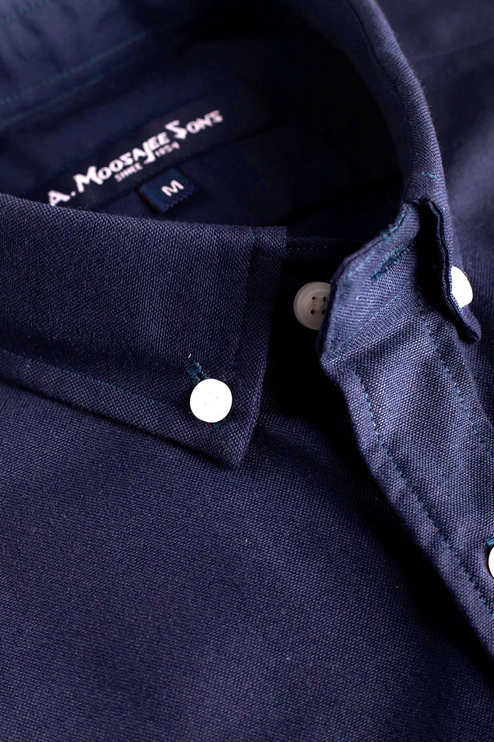 Navy Blue Premium Oxford Button Down Shirt