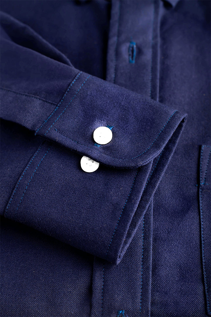 Navy Blue Premium Oxford Button Down Shirt