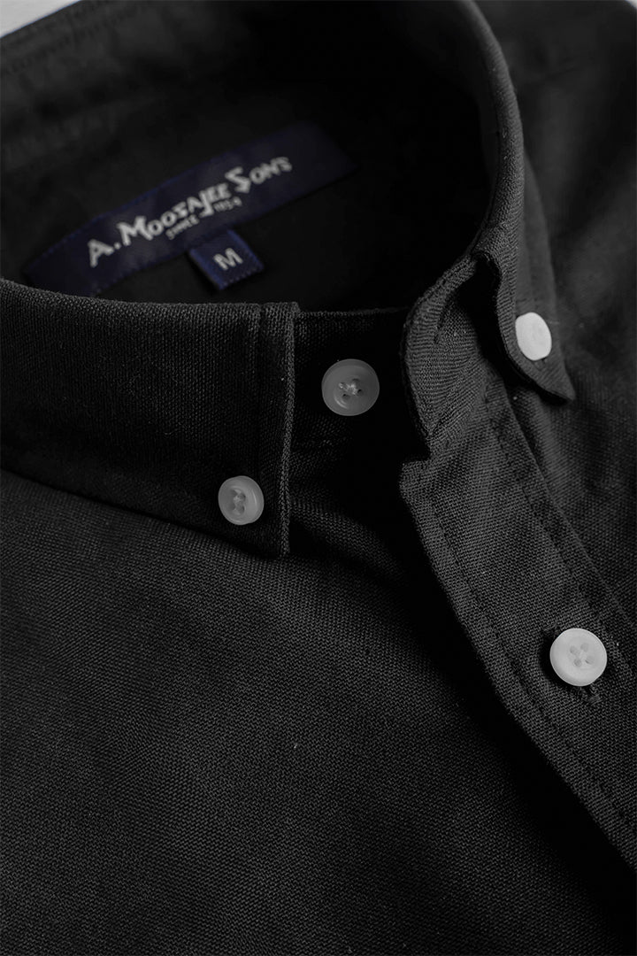 Black Premium Oxford Button Down Shirt