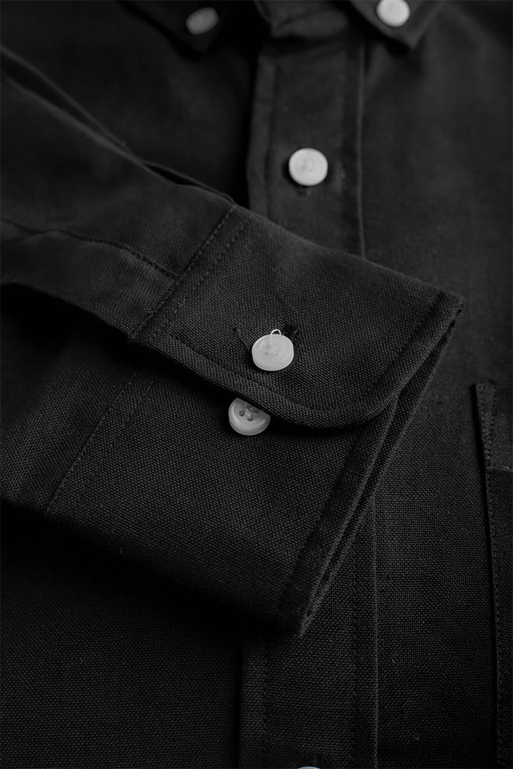 Black Premium Oxford Button Down Shirt