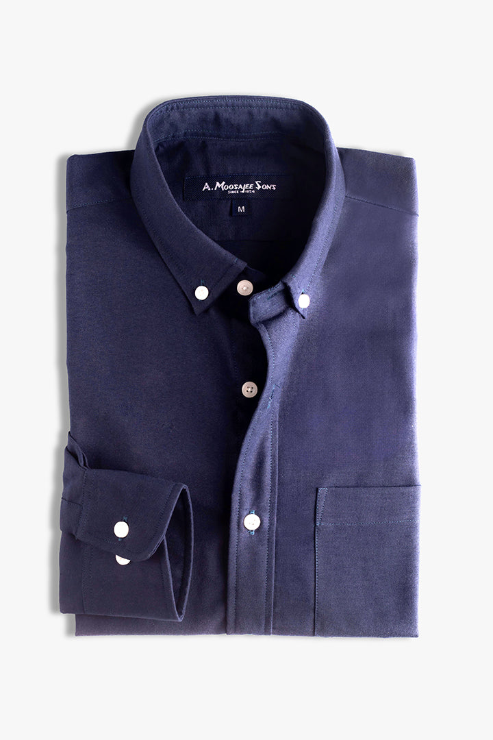 Navy Blue Premium Oxford Button Down Shirt
