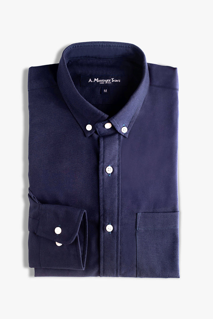 Navy Blue Premium Oxford Button Down Shirt