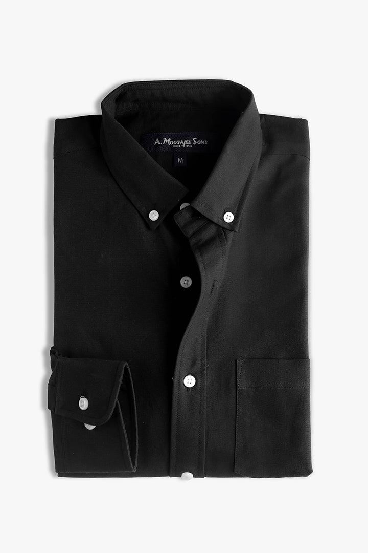 Black Premium Oxford Button Down Shirt